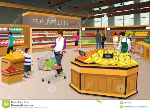 mother-son-shopping-grocery-store-vector-illustration-her-56873906